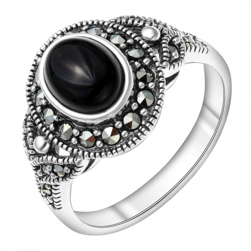 Серебряное кольцо с марказитом Teosa HR-339-ON размеры - 18