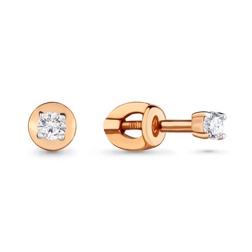 Серьги из серебра с фианитом Aquamarine 40610А#