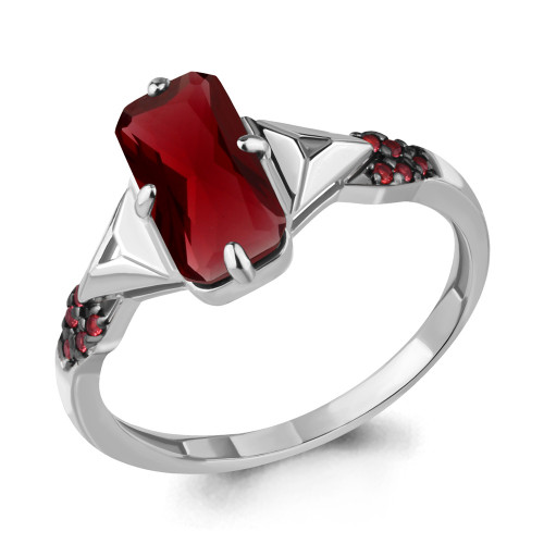 Кольцо из серебра с нано кристаллом и нано гранатом Aquamarine 6914385В размеры - 16,5