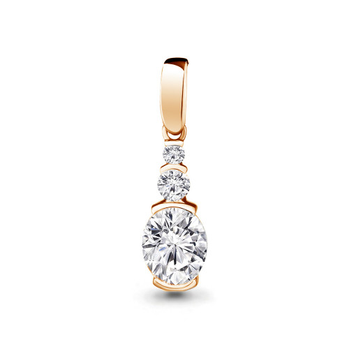Серебряная подвеска с фианитом Aquamarine 24154#