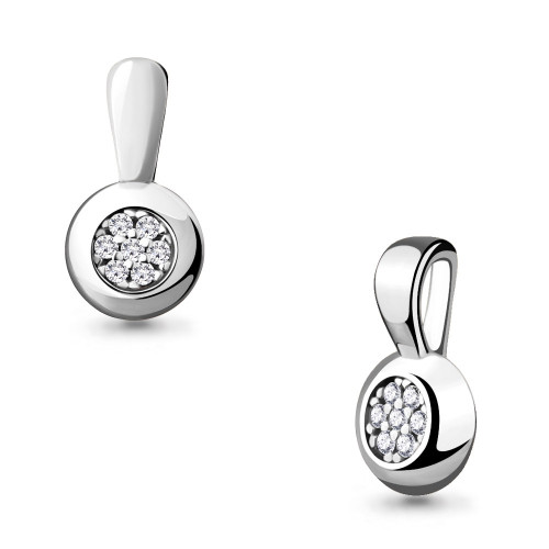 Подвеска из серебра с фианитом Aquamarine 24277А