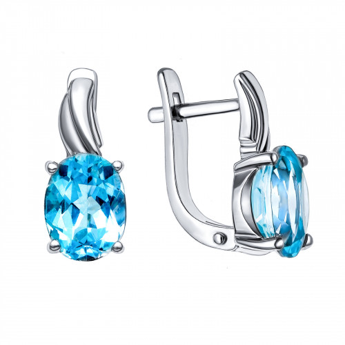 Серьги из серебра с топазом Teosa С620-3226Т