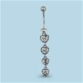 Пирсинг из серебра Aquamarine 70595