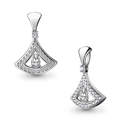 Серебряная подвеска с фианитом Aquamarine 24286А