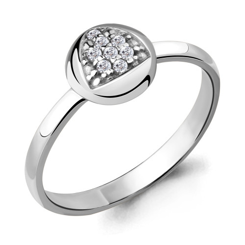 Серебряное кольцо с фианитом Aquamarine 68554А размеры - 17,5 18