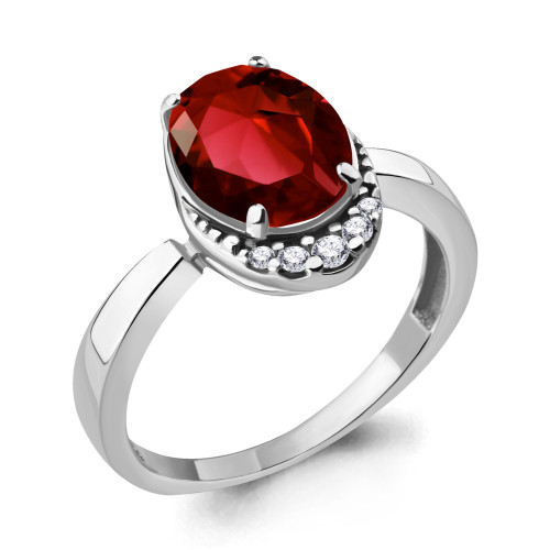 Кольцо из серебра с наногранатом синт. Aquamarine 6917085А