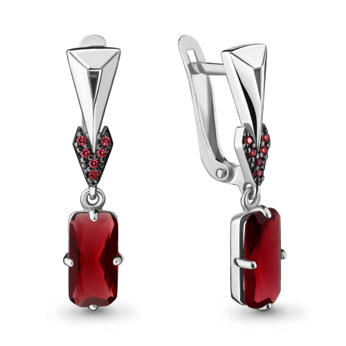 Серебряные серьги с нано кристаллом Aquamarine 4716885В
