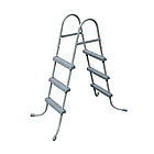 Лестница для бассейна BESTWAY 58334 (91 см, Металл/пластик, Для бассейнов высотой 84-91 см, Серый)