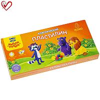 "Раконның шытырман оқиғалары" пластилинді мульти-пульті, 06 түсті, 120 г, дестесі бар, картон