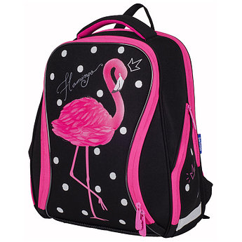 Ранец Berlingo Nova "Pink flamingo" 37*28*18 см, 2 отделения, 2 кармана, анатомическая спинка