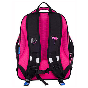 Ранец Berlingo Nova "Pink flamingo" 37*28*18 см, 2 отделения, 2 кармана, анатомическая спинка, фото 2