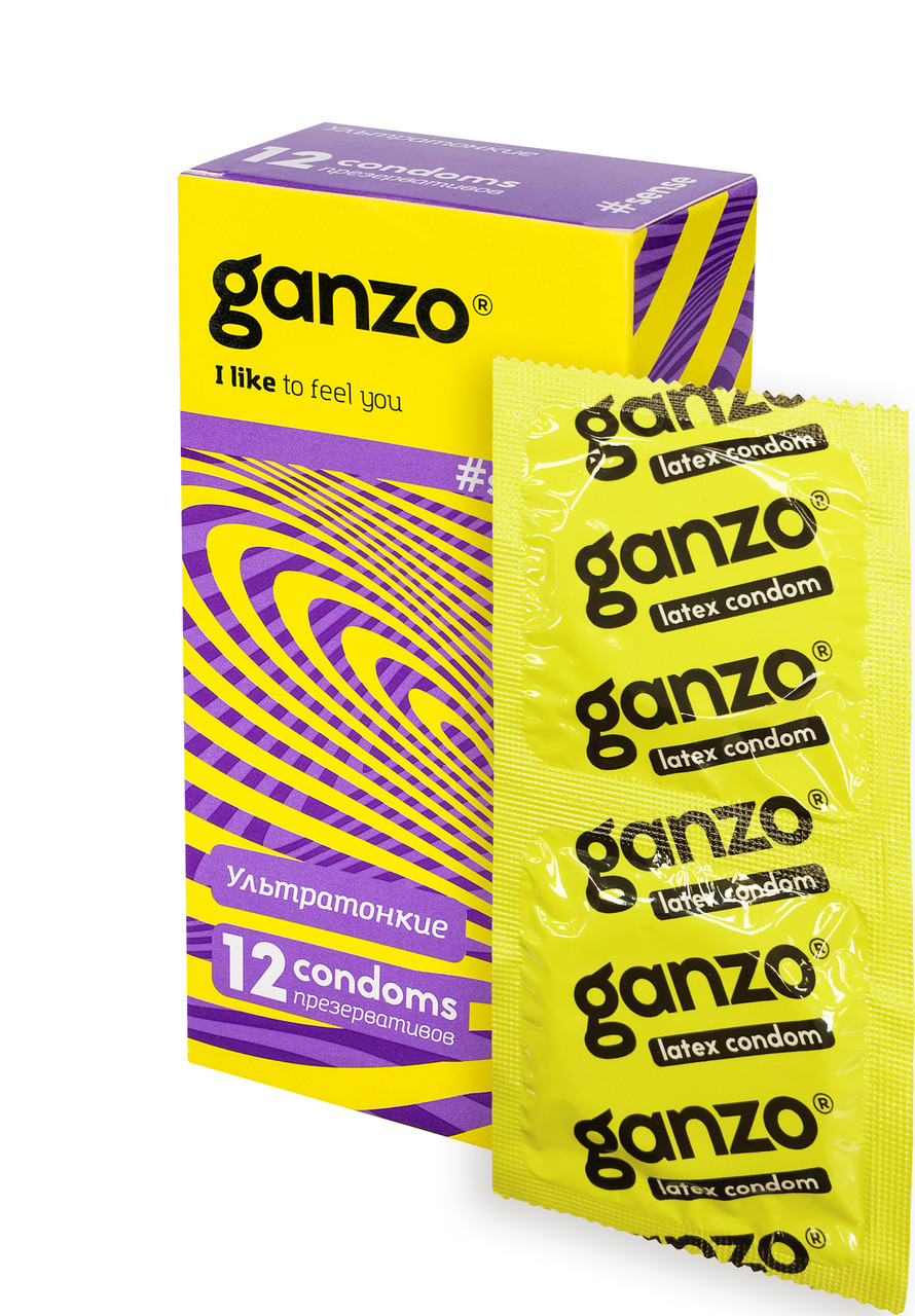Ультратонкие презервативы Ganzo Sense, 12 шт 00-00000189 - Ganzo - Ультратонкие презервативы - Купить
