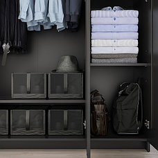 Шкаф 3-дверный БРИМНЭС черный 117x190 см ИКЕА, IKEA, фото 3