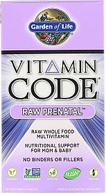 Женские Витамины для беременных Vitamin Code, RAW Prenatal, 180 Vegetarian Capsules