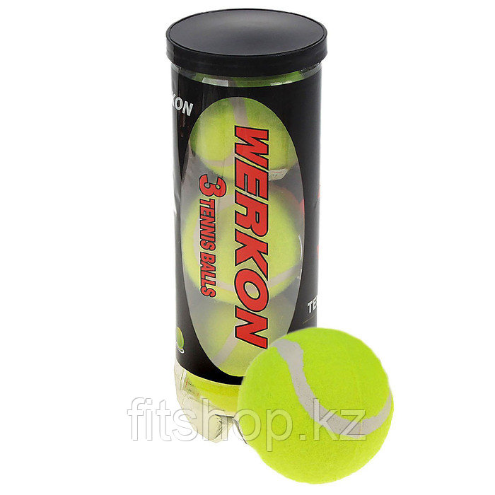 Высококачественный теннисный мяч Werkon 929 в тубе, набор 3 шт - фото 2 - id-p76511242