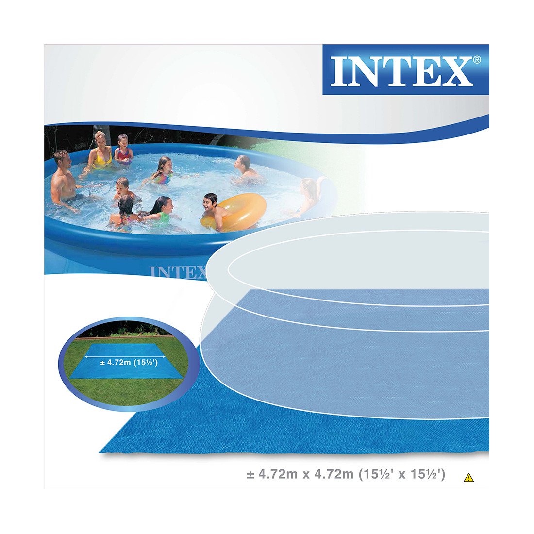 Подложка для бассейна INTEX 28048 (472х472см, Винил, диаметром до 457 см, Blue) - фото 2 - id-p75894833