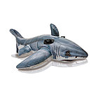 Надувная игрушка для катания верхом Большая Белая Акула INTEX 57525NP Винил