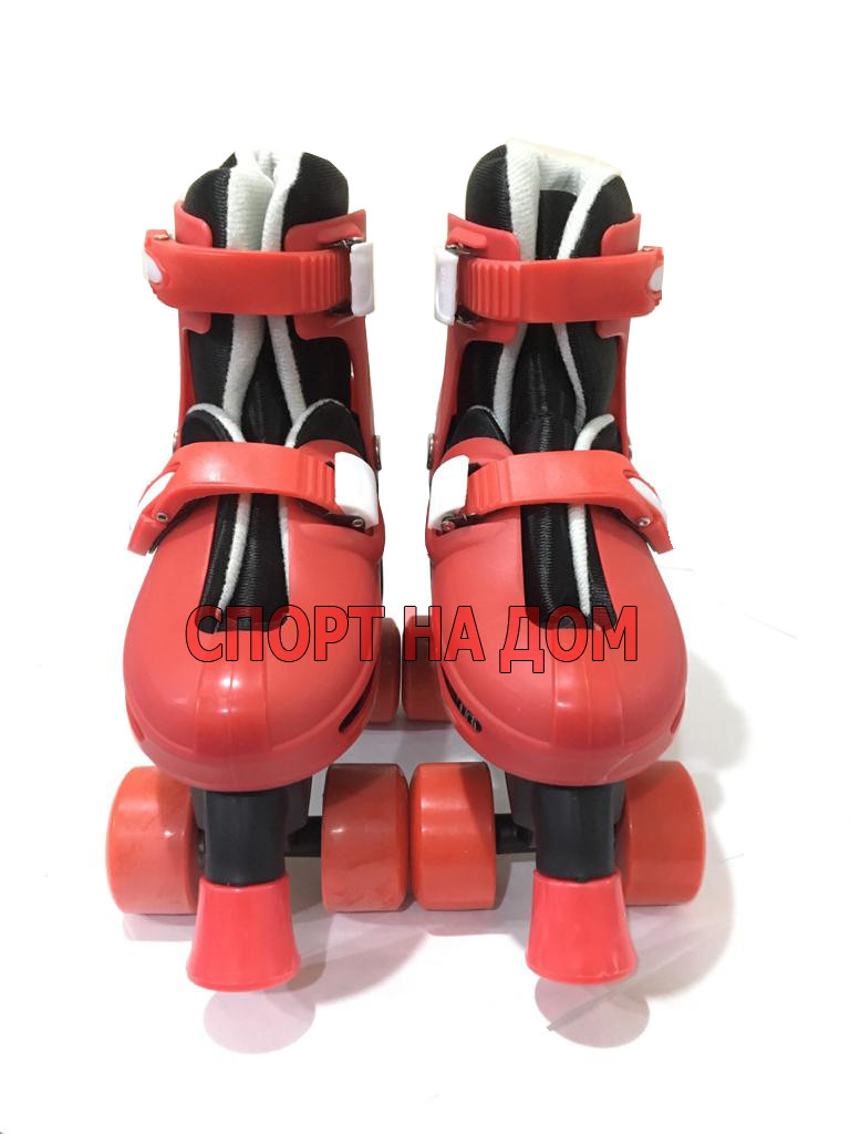 Детские роликовые коньки красные "Квады" S (размеры 29-33) RED - фото 2 - id-p76513882