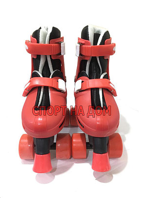 Роликовые коньки "Квады" (размер от 35 до 38) красные L, фото 2