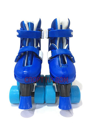 Детские роликовые коньки "Квады" (размер от 35 до 38) синие L, фото 2