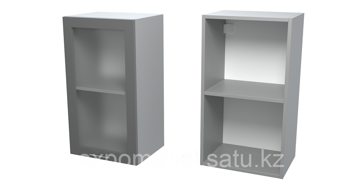 Шкаф с полкой и стеклом 400 (Верхний модуль)