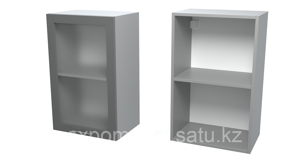 Шкаф с полкой и стеклом 450 (Верхний модуль)