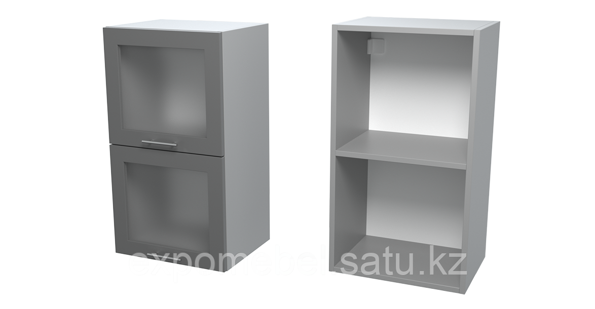 Шкаф горизонт. 2 фасада стекло 400 (Верхний модуль)