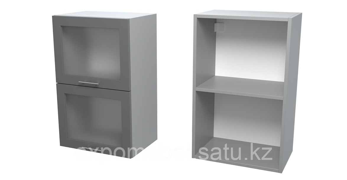 Шкаф горизонт. 2 фасада стекло 450 (Верхний модуль)