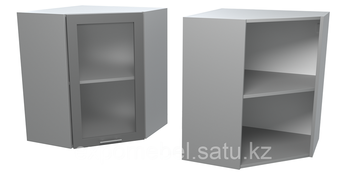 Шкаф угловой со стеклом 600 (Верхний модуль)