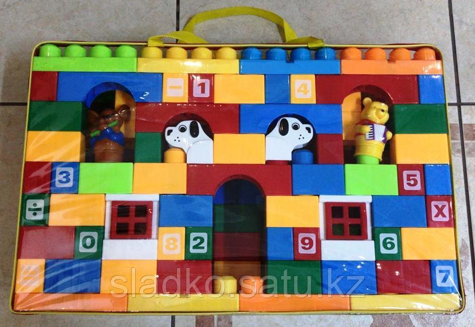 Конструктор детский пластик блоки 101 детали в сумочке - фото 2 - id-p76534075