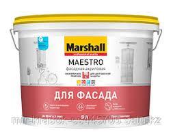 Краска Marshall MAESTRO ФАСАДНАЯ АКРИЛОВАЯ глубокоматовая BW 9л