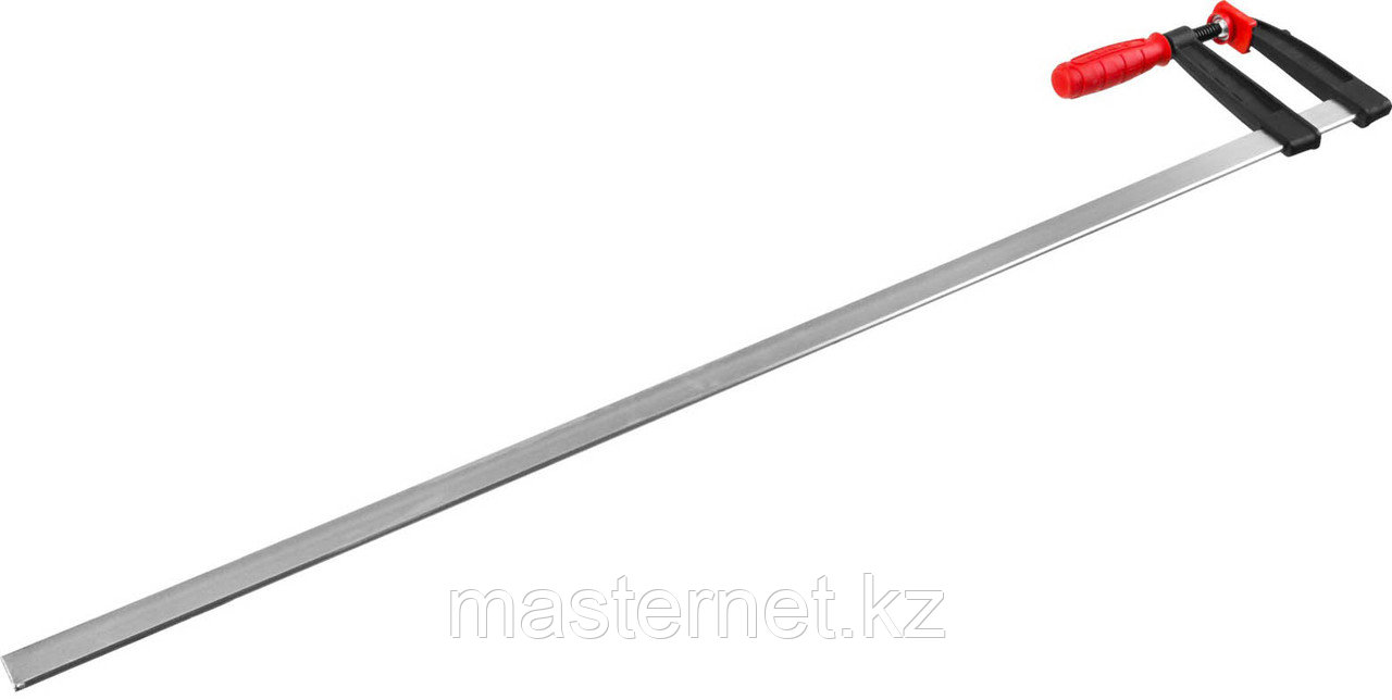 Струбцина ЗУБР "МАСТЕР", тип "F", пластмассовая ручка, стальная закаленная рейка, 120х1000мм - фото 1 - id-p44067732
