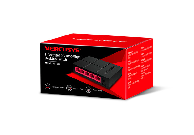 Коммутатор GbE 5-портовый Mercusys MS105G(EU)