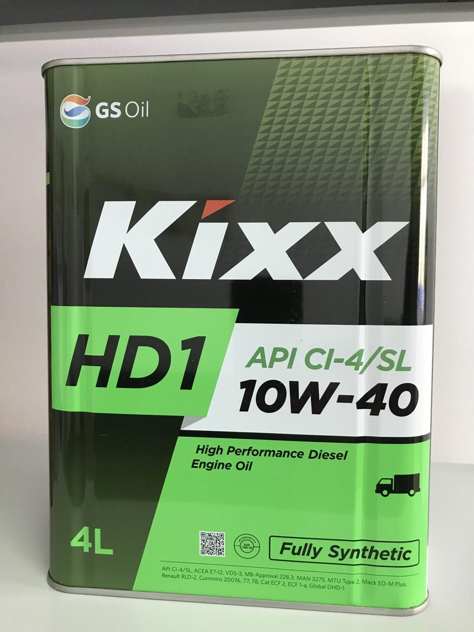 KIXX HD1 10W-40 синтетическое дизельное масло 4л.