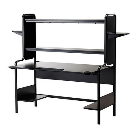 Стол геймерский ФРЕДДЕ черный ИКЕА, IKEA, фото 1