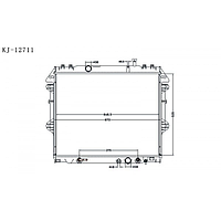 Дизель 3,0 салқындату радиаторы Hilux 2011-2014 жж