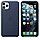 Оригинальный чехол Apple для IPhone 11 Pro Max Leather Case (Midnight Blue), фото 3