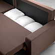 Диван-кровать угловой с отд д/хран ГИММАРП коричневый IKEA, ИКЕА, фото 3