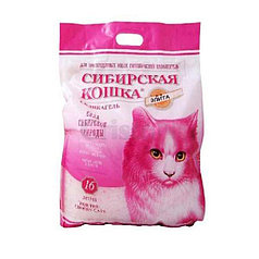 Сибирская кошка 8л Элитный силикагель РОЗОВЫЕ ГРАНУЛЫ  наполнитель для туалета