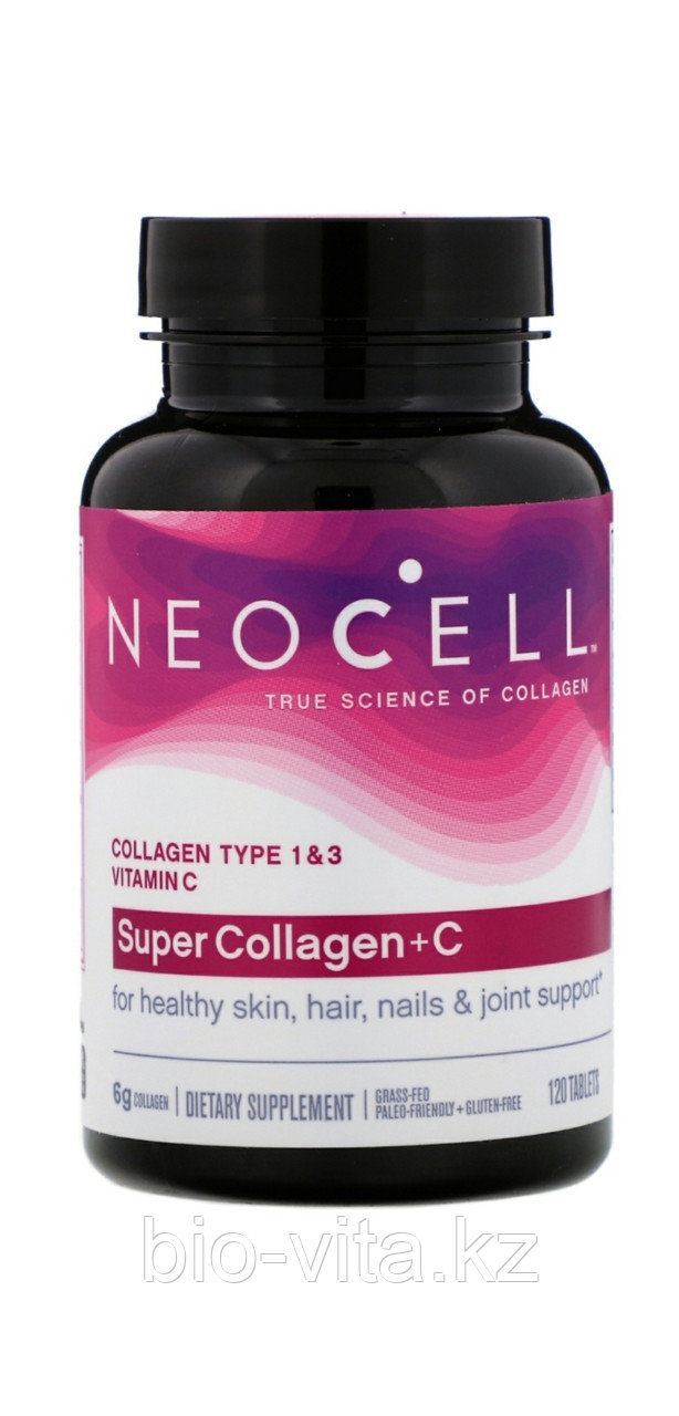 Neocell, Super Collagen СУПЕР КОЛЛАГЕН 1 и 3 типа 1000 мг.+Витамин С 120 таблеток.
