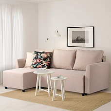 Диван-кровать угловой с отд д/хран БРИССУНД бежевый IKEA, ИКЕА, фото 2