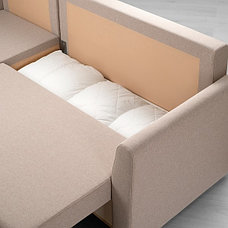 Диван-кровать угловой с отд д/хран БРИССУНД бежевый IKEA, ИКЕА, фото 3
