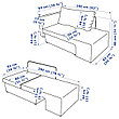 Диван-кровать 2-местный ГРЭЛЛЬСТА серый IKEA, ИКЕА, фото 6