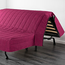 Диван-кровать 2-местный ЛИКСЕЛЕ Шифтебу малиновый ИКЕА, IKEA, фото 3