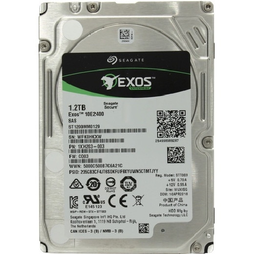 Жесткий диск Seagate Exos 10E2400 1.2ТБ [ST1200MM0129, 2.5"]