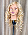 Голова-манекен Анжелика светло русый волос человеческий (100%) - 55-60 см, фото 2