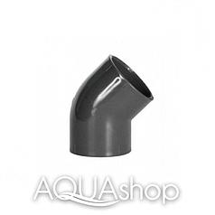Уголок 45° диаметр 160 мм. ПВХ фитинги для бассейнов.