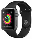 Apple Watch Series 3 GPS, 38mm Space Grey Aluminium Case with Black Sport Band, Model A1858