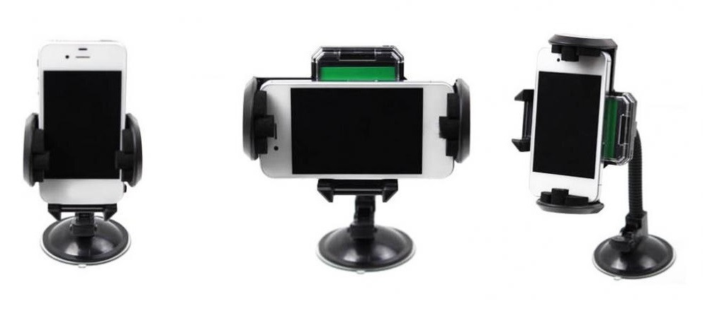 Универсальный регулируемый автомобильный держатель для смартфонов и планшетов на стекло, 09S - фото 4 - id-p76650358