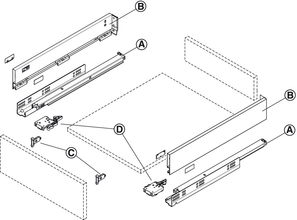 Выдвижной ящик MATRIX SLIM, антрацит, Push-to-Open, 89X400MM - фото 4 - id-p76651364